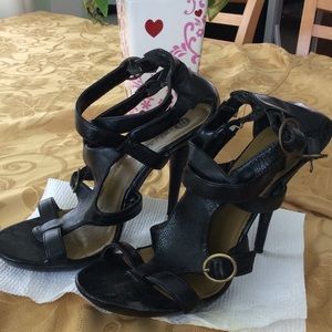 Michael Antonio Black strappy heels