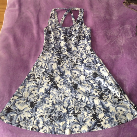 Blue and white Floral Summer Tank dress