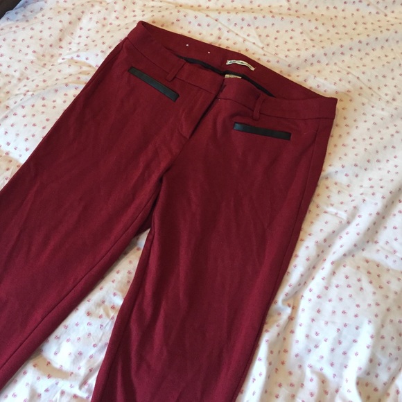 Red skinny fit pants