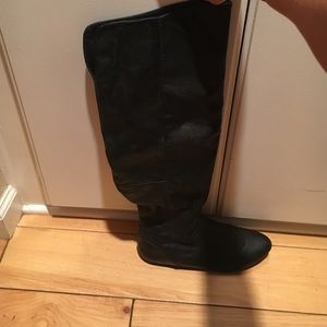 Black over the knee boots