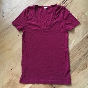 Jcrew XS maroon tshirt