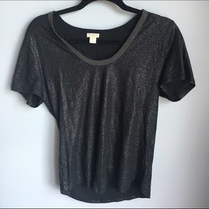 J. Crew Black Sparkly Top