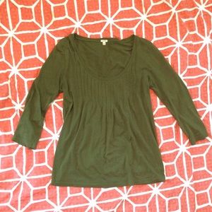 Jcrew tissue pintuck tee