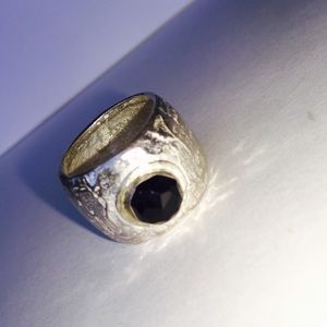 Onyx silver ring