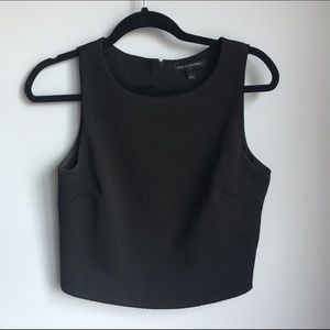 Banana Republic Black Sleeveless Tank Crop Top