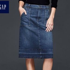 Gap 1969 denim pencil skirt