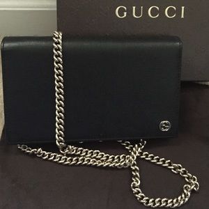 Authentic BlackGUCCI Betty WOC Wallet on Chain