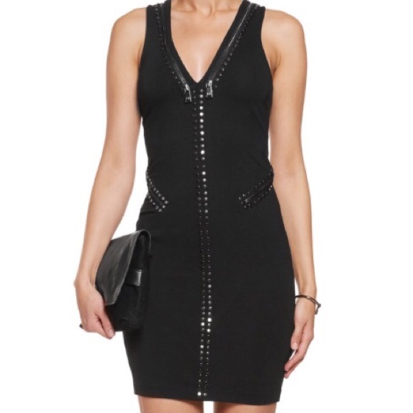 Haute Hippie studded stretch jersey dress, NWOT.