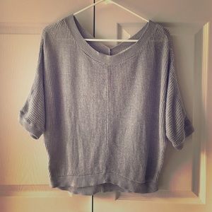 Drapey Sleeve Shimmer Sweater