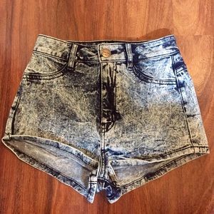 High Rise Stretch Jean Shorts