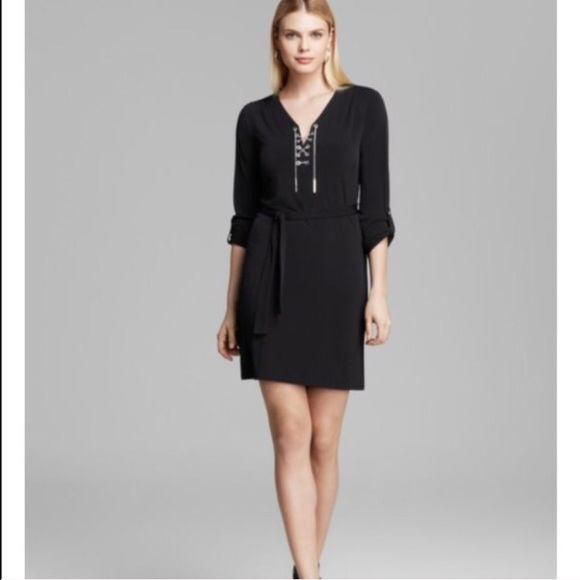 Michael Kors Chain Lace-Up Dress