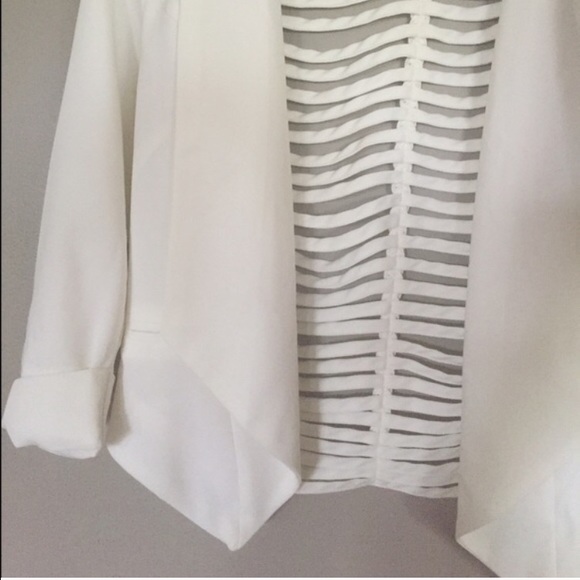White Blazer • Open Back Detailing