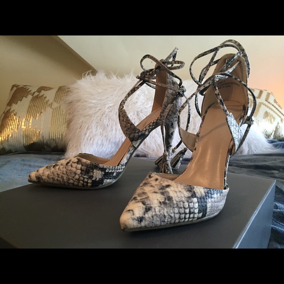 Snake skin heels (not real snake skin)