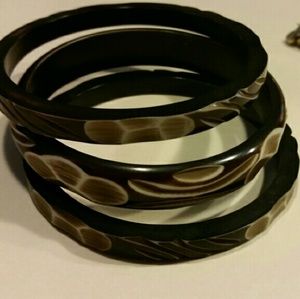 A set of 3 Bone Bracelets