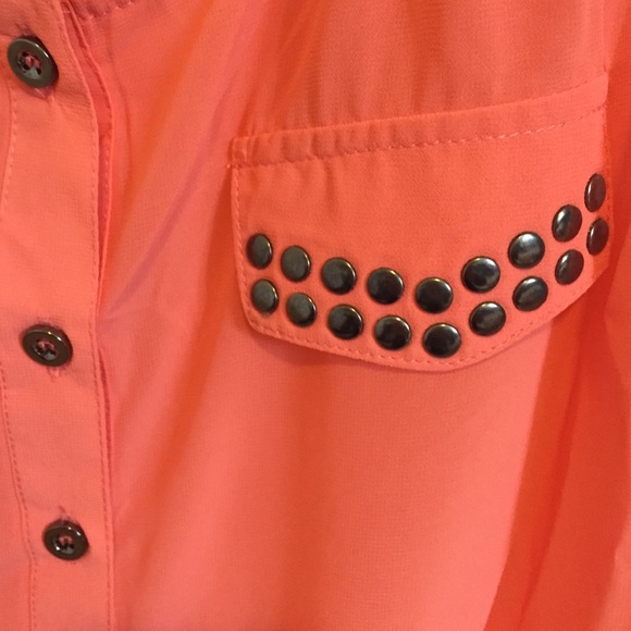 Lace tie front sheer top - Picture 2 of 3