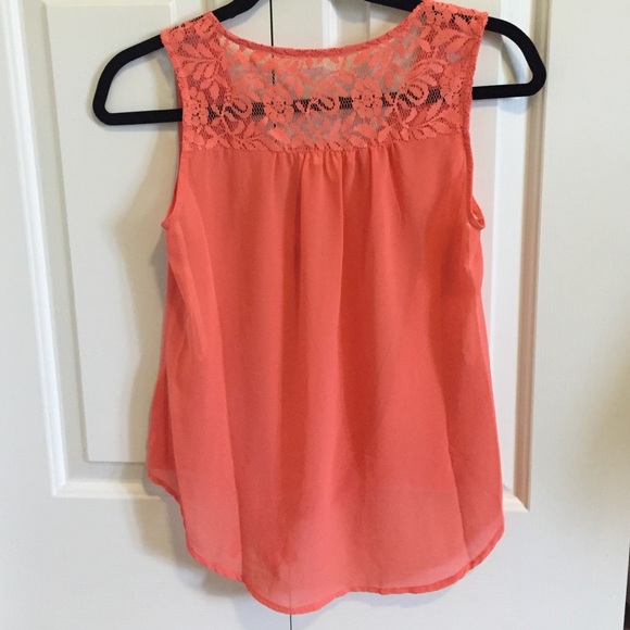 Lace tie front sheer top - Picture 3 of 3