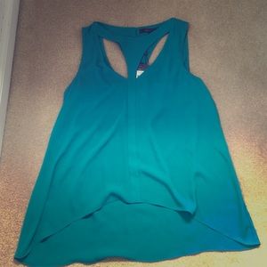 BCBGMAXAZRIA XXS teal flowy blouse