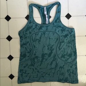 Green lululemon racer back tank