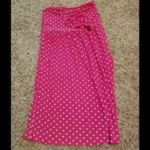 Pink strapless dress