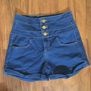 High Rise Stretch Shorts