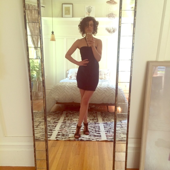 Black halter dress from silence and noise