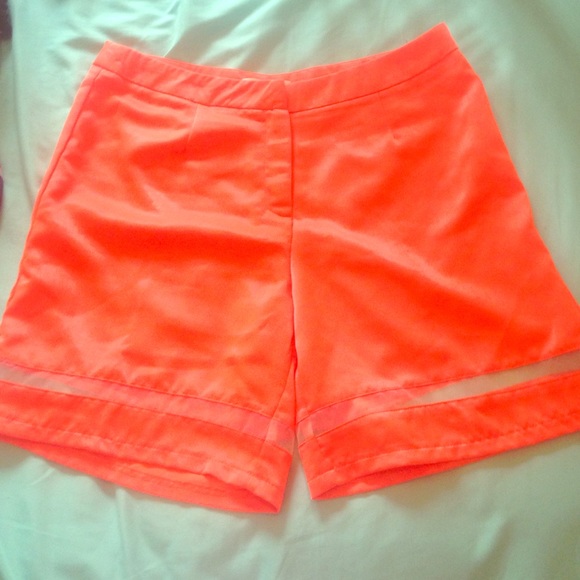 Bright orange shorts