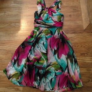 Multi color dress.