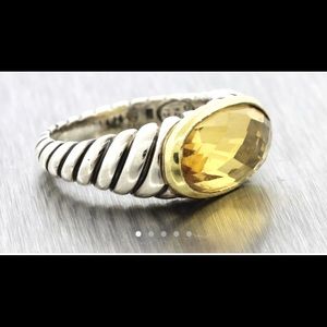 Authentic David Yurman Noblesse Oval Citrine Ring