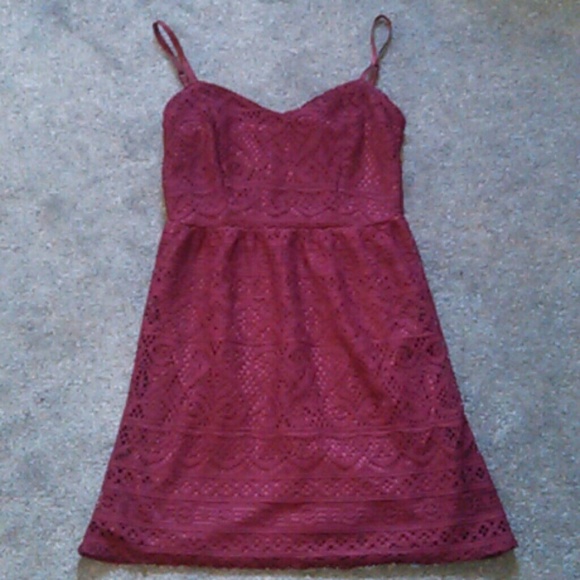 FINAL PRICE: Burgundy/Maroon Red Lace Dress