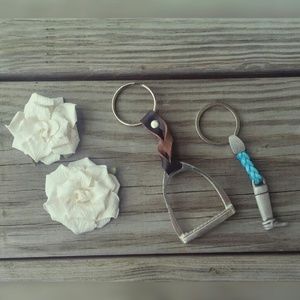 Set of 2 Equestrian Keychains - Horse lover gifts