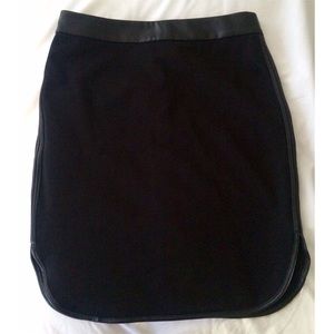 Black Spandex Banded Skirt