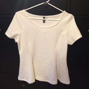 White fit and flare shirt