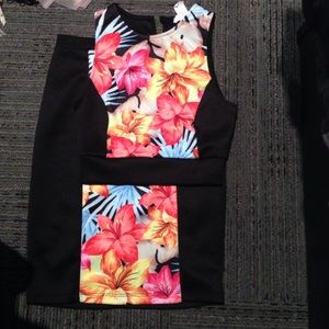 Matching set - midi skirt and crop top