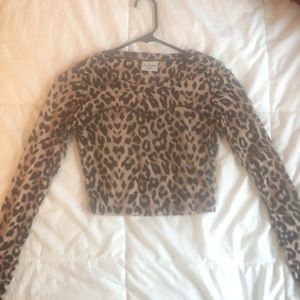 Leopard print crop top