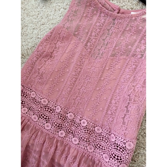 Bohemian rose pink summer dress