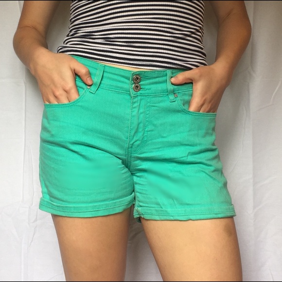Mint green shorts