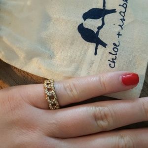 Chloe and Isabelle gold gem ring
