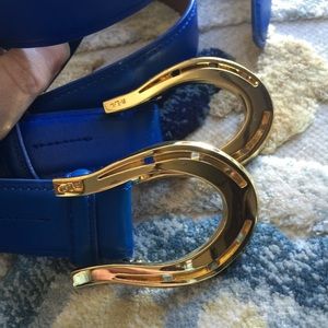 Ralph Lauren electric blue leather belt