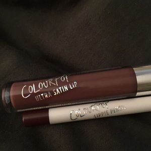 Colourpop Too Lips Ultra Satin Matte and Lipliner