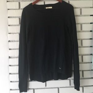 Hollister Sweater Size Small Navy Dropped-Hem