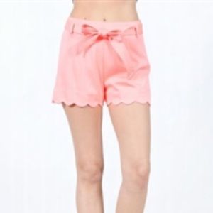 High Waisted Scallop Shorts