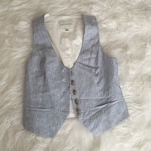 Blue and white stripe vest
