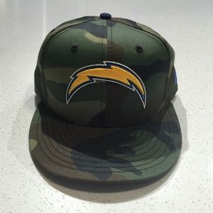 Green camo LA Chargers baseball cap