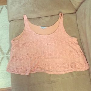 Peach colored crop top