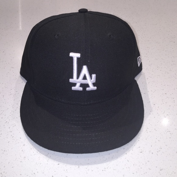Plane black LA baseball cap