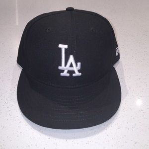 Plane black LA baseball cap