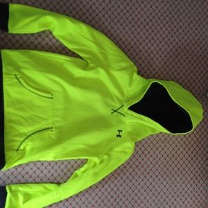 Neon Under Armour sweatshirt EUC!