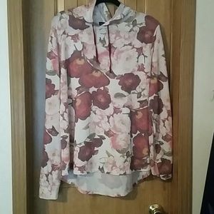 Red and pink floral shirt