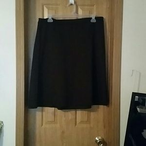 Plus size black scuba skirt