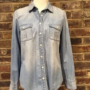 J. Crew Chambray Button Down Shirt - size 10